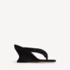 Women’s gaeta wedge thong in black