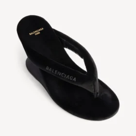 Women’s gaeta wedge thong in black