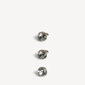 Women’s gala earrings set in dark gold/crystal