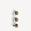 Women’s gala earrings set in dark gold/crystal
