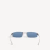 Women’s gossip rectangle m sunglasses in dark ruthenium/blue