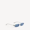 Women’s gossip rectangle m sunglasses in dark ruthenium/blue
