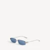 Women’s gossip rectangle m sunglasses in dark ruthenium/blue