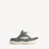 Women’s hamptons denim mule in blue/off white