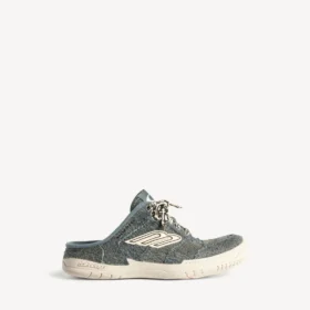 Women’s hamptons denim mule in blue/off white