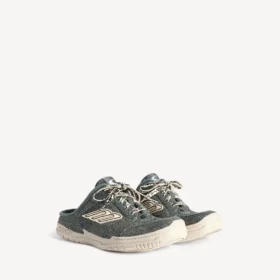 Women’s hamptons denim mule in blue/off white