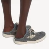 Women’s hamptons denim mule in blue/off white