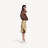 Women’s high collar blouson in chestnut Women’s high collar blouson in chestnut