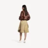 Women’s high collar blouson in chestnut Women’s high collar blouson in chestnut