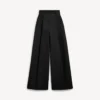 Women’s high-waist pants in black