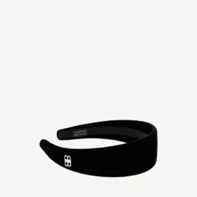 Women’s holli flat headband in black/shiny silver
