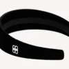 Women’s holli flat headband in black/shiny silver