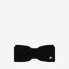 Women’s holli hair bow in black/shiny silver