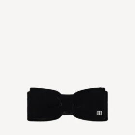 Women’s holli hair bow in black/shiny silver