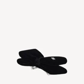 Women’s holli hair bow in black/shiny silver