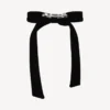 Women’s holli thin hair bow in black/shiny silver Women’s holli thin hair bow in black/shiny silver