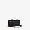 Women’s hourglass pochette with chain  in black