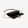 Women’s hourglass pochette with chain in black