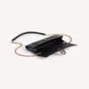Women’s hourglass pochette with chain  in black
