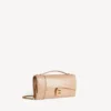 Women’s hourglass pochette with chain in nude Women’s hourglass pochette with chain in nude