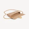 Women’s hourglass pochette with chain in nude Women’s hourglass pochette with chain in nude