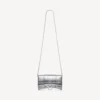 Women’s hourglass wallet on chain in silver