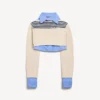 Women’s hybrid jumper in navy/white