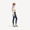 Women’s hybrid jumper in navy/white