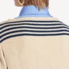 Women’s hybrid jumper in navy/white