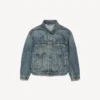 Women’s kick denim jacket in dirty vintage blue Women’s kick denim jacket in dirty vintage blue
