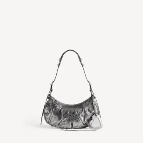Women’s le cagole shoulder bag small in silver