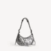 Women’s le cagole shoulder bag small in silver
