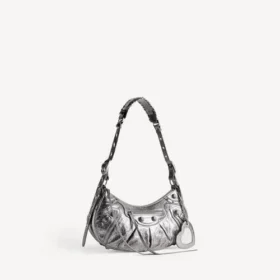 Women’s le cagole shoulder bag small in silver