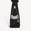 Women’s le cagole shoulder bag small in silver