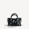 Women’s le city bag small giant studs with rhinestones in black Women’s le city bag small giant studs with rhinestones in black