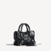 Women’s le city bag small giant studs with rhinestones in black Women’s le city bag small giant studs with rhinestones in black