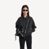 Women’s le city bag small giant studs with rhinestones in black Women’s le city bag small giant studs with rhinestones in black