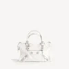 Women’s le city bag small giant studs with rhinestones in optic white Women’s le city bag small giant studs with rhinestones in optic white