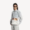 Women’s le city bag small giant studs with rhinestones in optic white Women’s le city bag small giant studs with rhinestones in optic white
