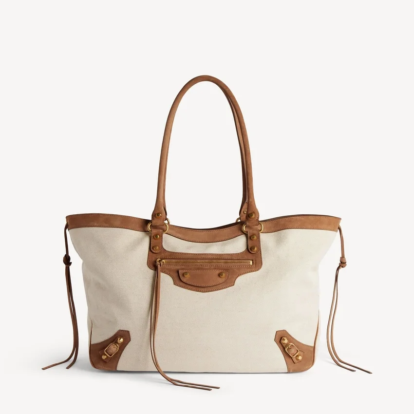 Women’s le city beach tote bag medium in beige/camel Women’s le city beach tote bag medium in beige/camel
