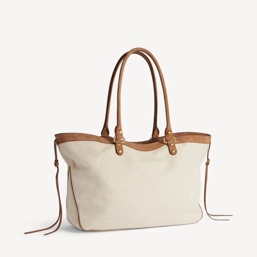 Women’s le city beach tote bag medium in beige/camel Women’s le city beach tote bag medium in beige/camel