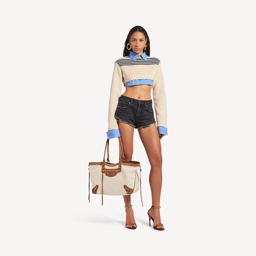 Women’s le city beach tote bag medium in beige/camel Women’s le city beach tote bag medium in beige/camel