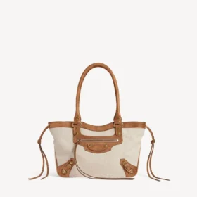 Women’s le city beach tote bag small in beige/camel