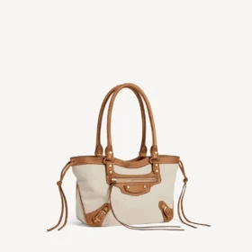 Women’s le city beach tote bag small in beige/camel