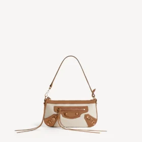 Women’s le city pouch on strap in beige/camel
