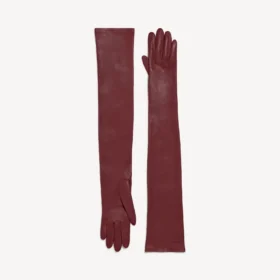 Women’s long gloves in burgundy Women’s long gloves in burgundy