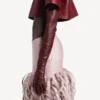 Women’s long gloves in burgundy