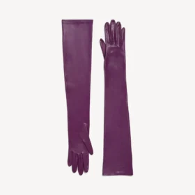 Women’s long gloves in iris Women’s long gloves in iris