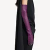 Women’s long gloves in iris