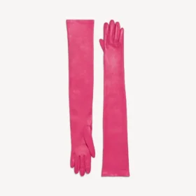 Women’s long gloves in rose Women’s long gloves in rose